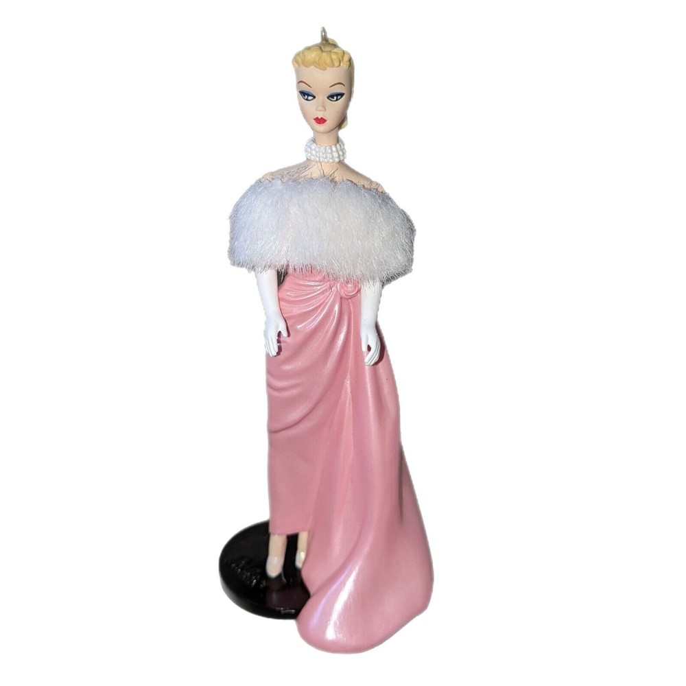 Vintage Hallmark Ornament 1996 Barbie Enchanted Evening Pink Dress Christmas Box